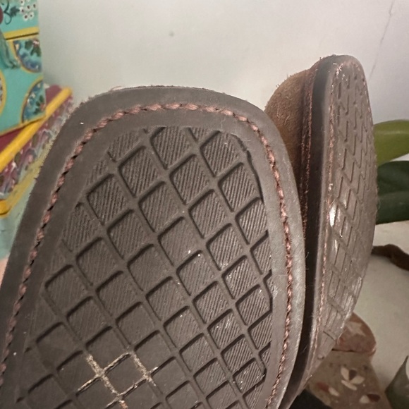 Frye Tan Suede Ankle Boots size 8 Buckle Western Casual Boho Desert Festival - Picture 8 of 11